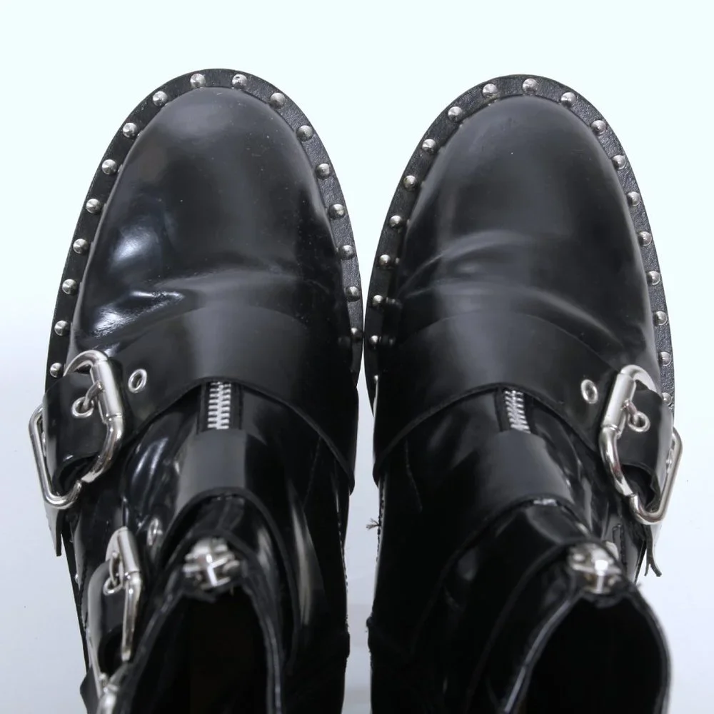Asos Raid Jack Studded Buckle Ankle Boots - Picture 14 of 16